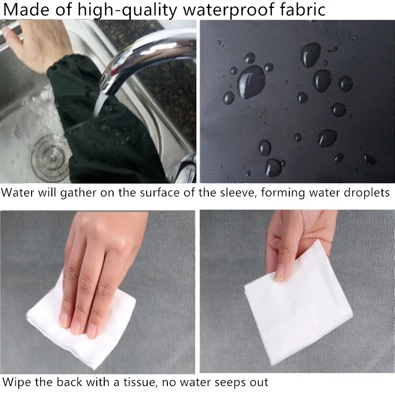 1Pair Oversleeve Waterproof Oilproof Home Kitchen Cleaning Accessories PVC Home Kitchen Sleeve Protection Cuff Thick Arm Sleeves