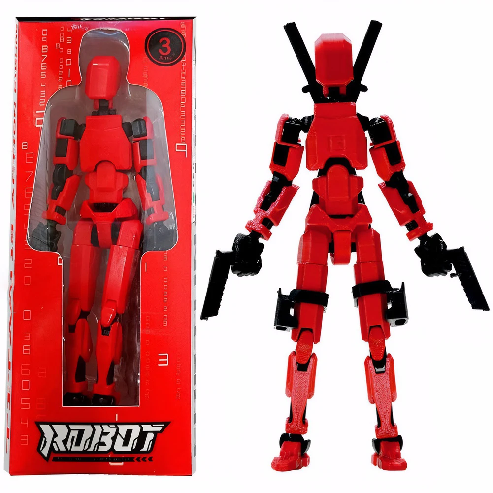 13 Action Figures T13 Figure 3D Printed Multi-Jointed Full Body Movable Robot Toys Lucky Assembly Completed Dummy Toy Gifts