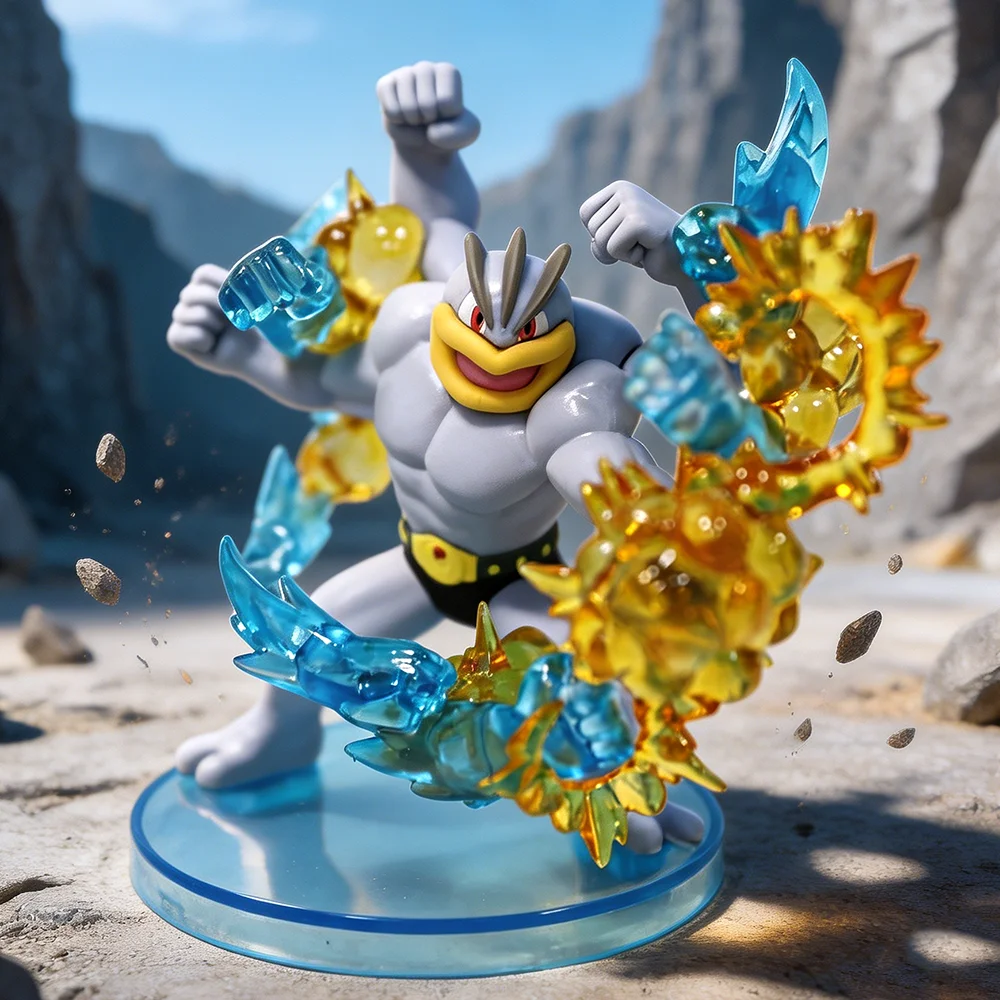 16 cm/6,3 Zoll Anime Pokemon Figur Machamp Actionfiguren PVC Statue Modell Sammlung Spielzeug Geschenke