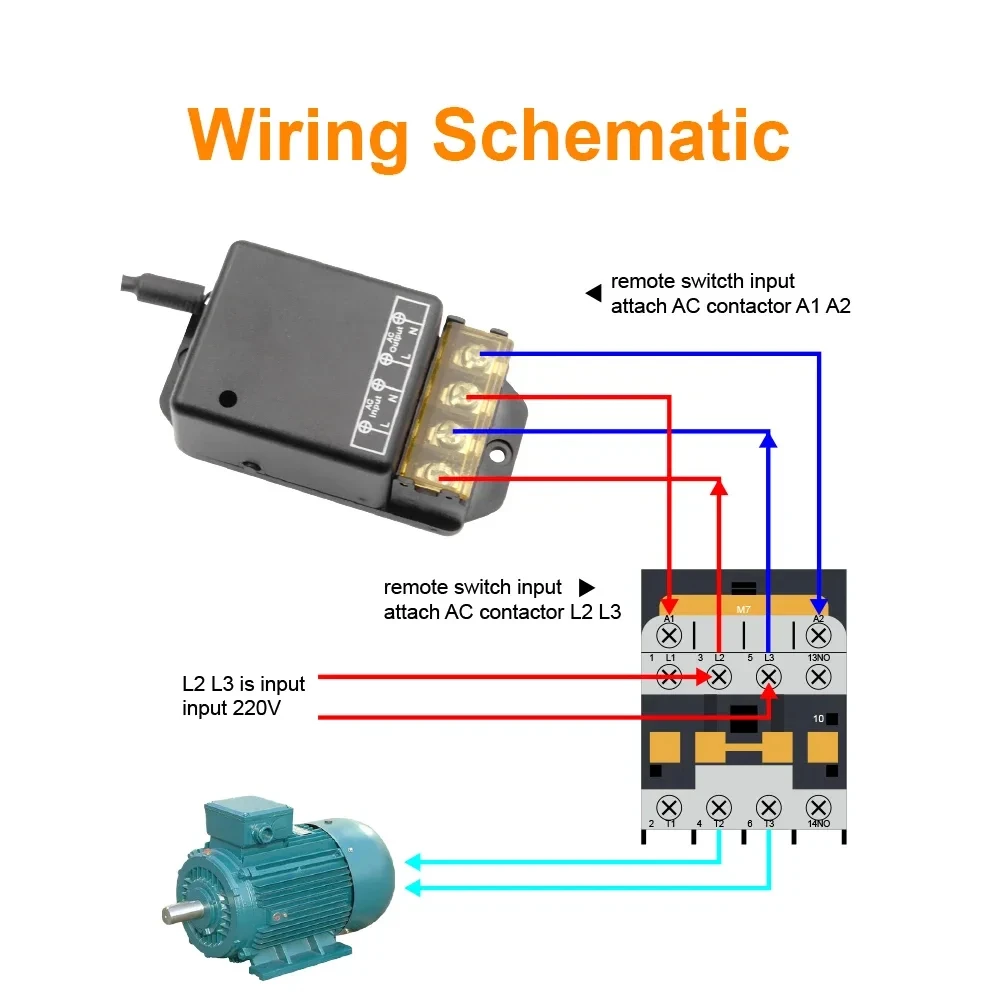 Hign Power On Off Fernbedienung 433 MHz Fernbedienungsschalter AC220V Sender für Wasserpumpenmotor LED/Elektrogerät – Detail 6