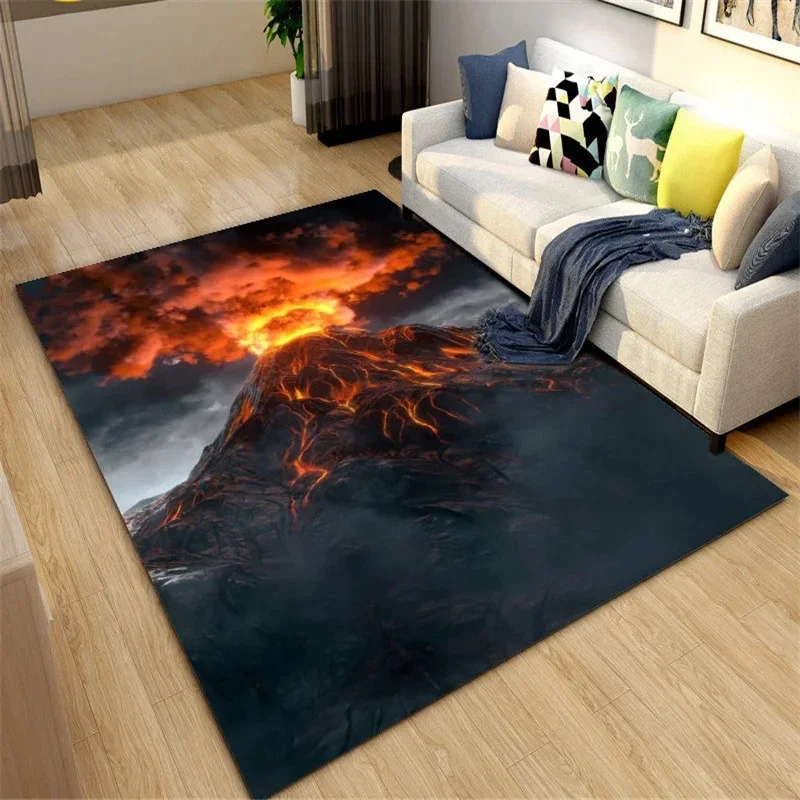 Tapis série Magma volcanique, paillasson pour salon, maison, couloir, chambre à coucher, cuisine, bain, décoration pour enfants, tapis de sol antidérapant