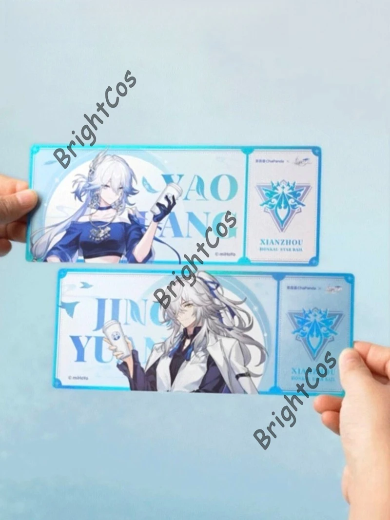 [Official Collab] 2026 Honkai: Star Rail X ChaPanda Game Anime Jing Yuan Yao Guang Paper Bag Acrylic Stand Laser Ticket Gift view 4