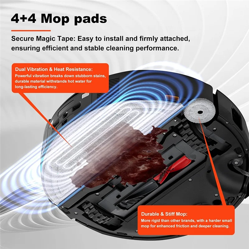 Filtro de bolsa de polvo de repuesto T21C, Cepillo Lateral, almohadilla de fregona, cepillo principal para Roborock Saros 10/G30, accesorios de piezas de Robot aspirador
