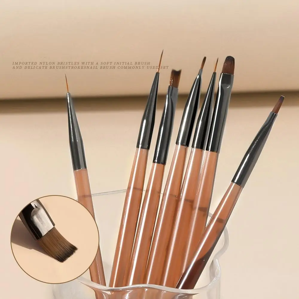 9PCS UV Gel Nail Brush Liner DIY Painting Pen Manicure Acrylic Drawing Brush for Nail Art Design Nails Tip Display Painting Tool