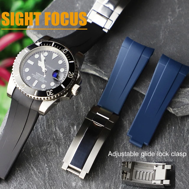 Rolex Submariner Rubber Strap Rolex Yacht Master Rubber Strap 20mm Rubber Watch Aliexpress