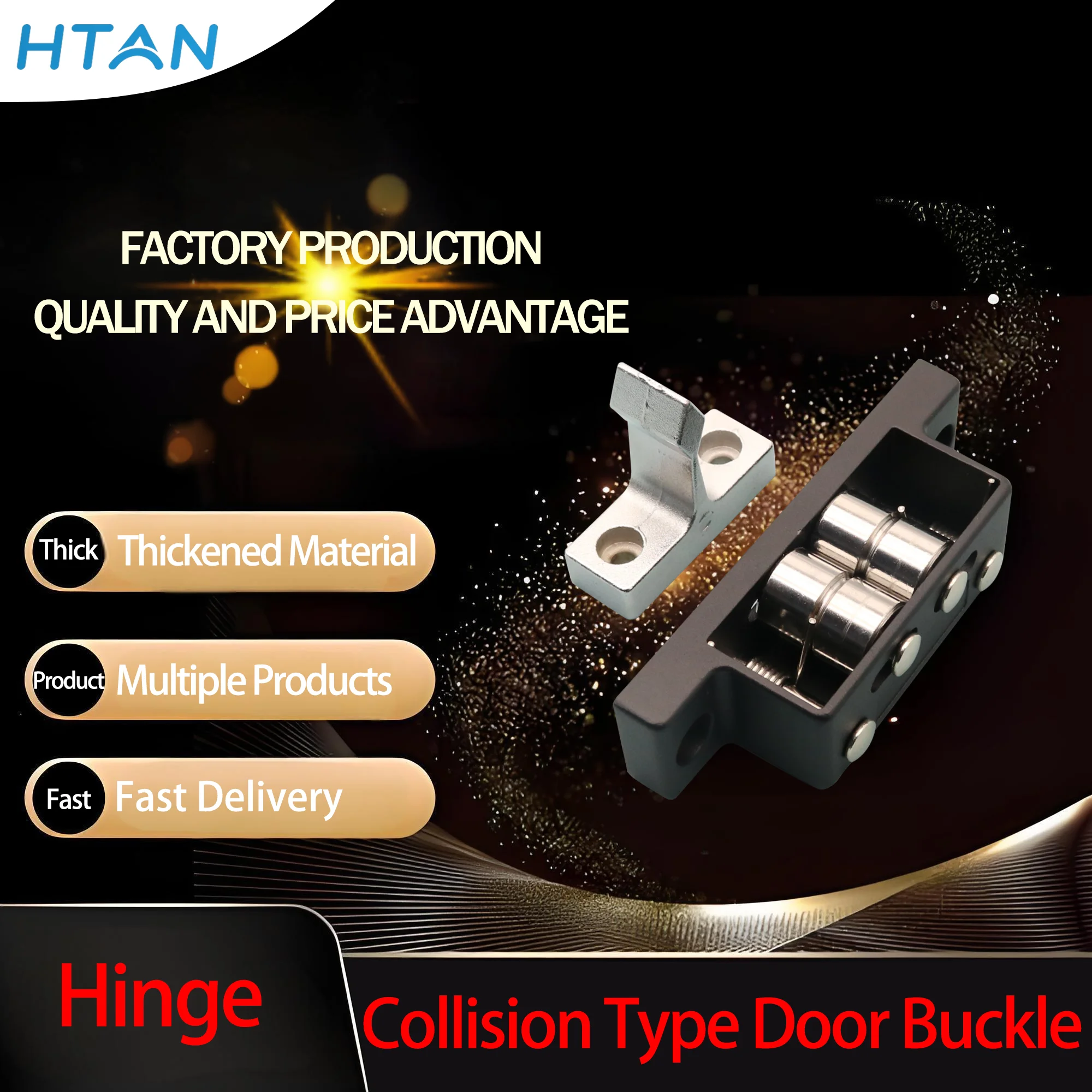 Zinc Alloy Explosion-Proof Buckle Lock for Industrial Oven Ball Plug-In Impact Opening Closing Door Safety Hardware