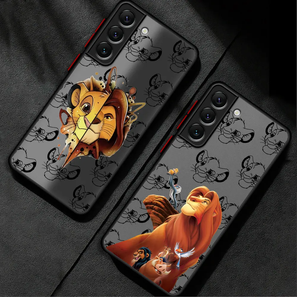 Cartoon Disney The Lion King Simba Luxury Case for Samsung Galaxy S23 Ultra S24 Ultra S20 FE S22 Plus S21 S21 Shell Cover