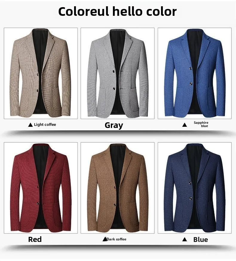 Herrenblazer, einfarbig, für Hochzeiten, Freizeit, Gastgeber, Gentleman, schmal geschnitten, trendig, vielseitig, Business-Blazer – Detail 6