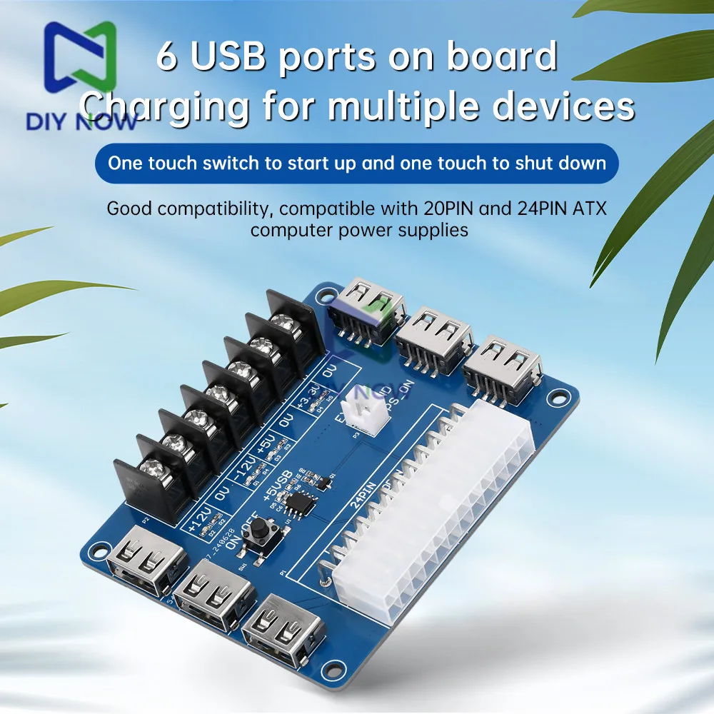 ATX Power Adapter Board Pickup Board Power Module USB Charging Desktop Case Power Adapter Boards Suitable for ATX power supplies