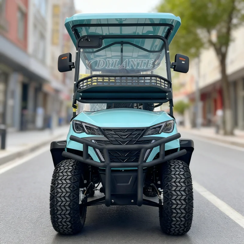 2025 Neues Modell Stil 2 4 6-Sitzer Sightseeing-Bus-Clubwagen mit 4-Rad-Scheibenbremsen Elektrischer Golf-Buggy-Jagdwagen