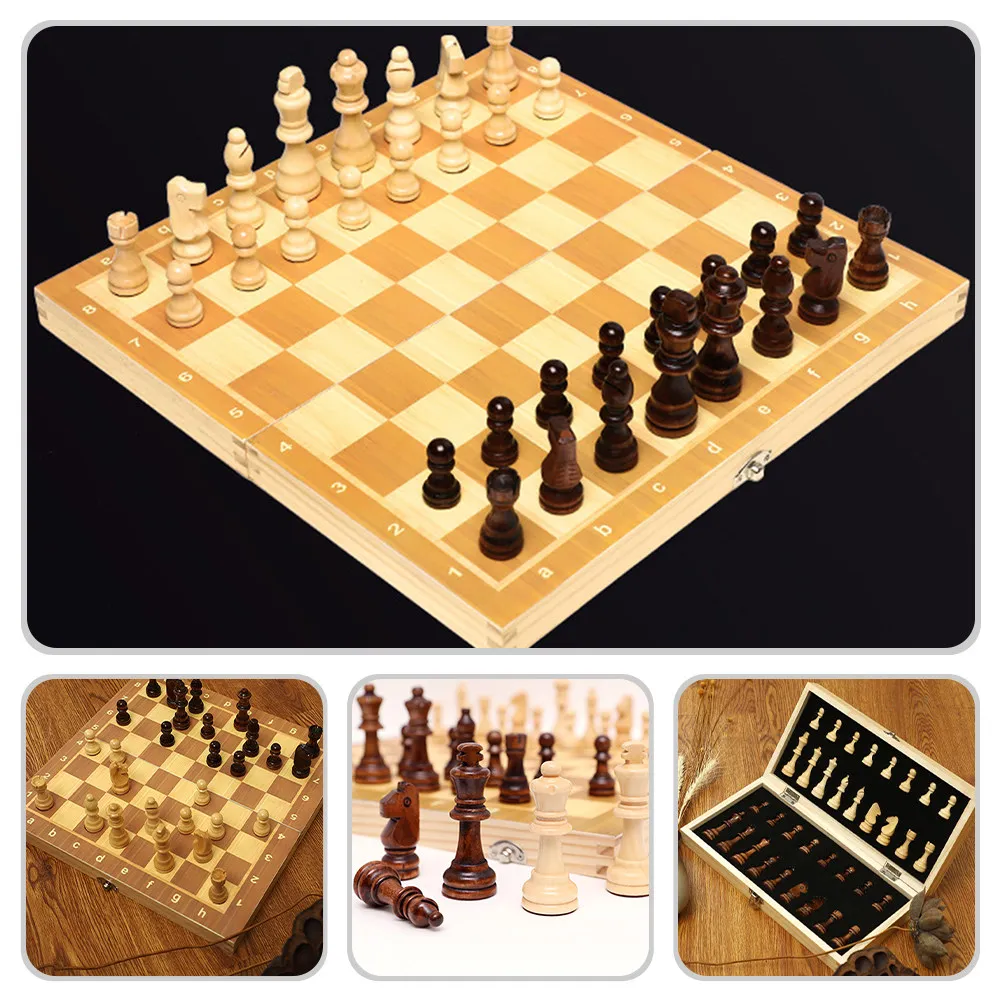 

Набор деревянных магнитных международных шахмат для дома, стратегическая настольная игра, подарок, шахматные наборы для взрослых