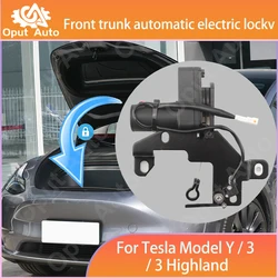 Front Spare Box Electric Lock Soft-closing For Tesla Model Y/3 2021-2024 Automatic Adsorption Auto Closer front trunk Frunk