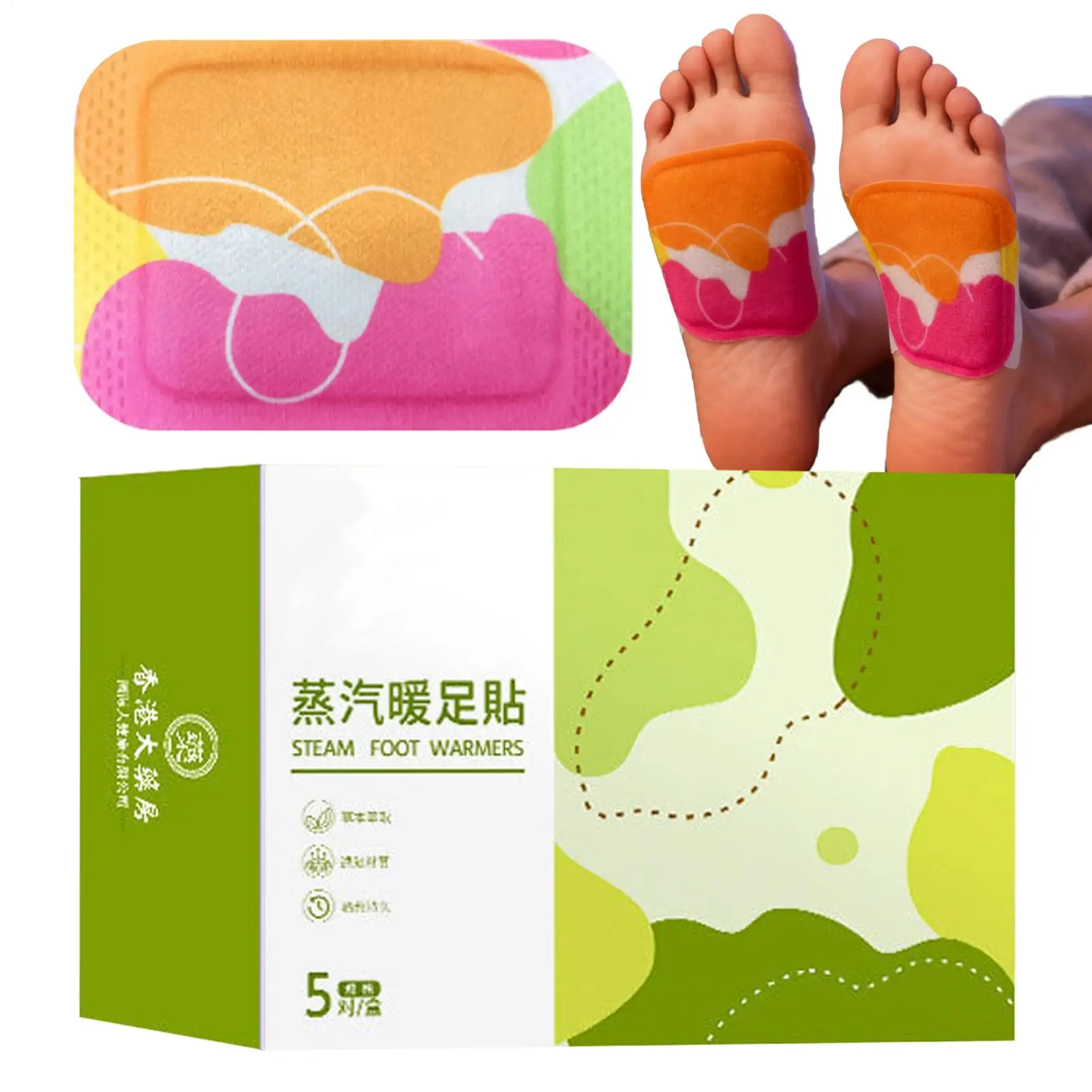 Winter foot warming patches, foot detoxification, promote sleep, dispel cold and generate heat with mugwort heat therapy