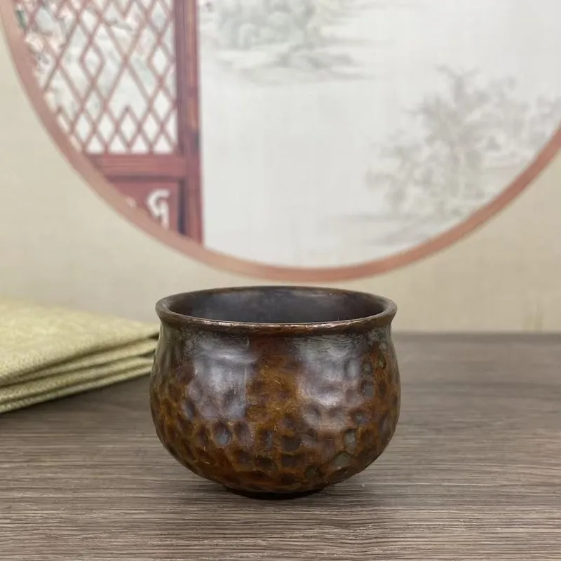 Handmade , thickened pure copper tea , individual for personal use, vintage-style home water cup