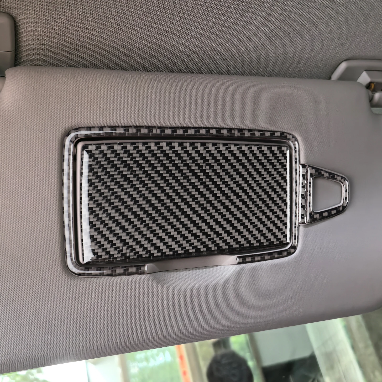 For Benz GLE W167 2019-2024 Carbon Fiber Roof Cosmetic Mirror Panel Cover Decorative Car Interior Decoration Accessories Sticker