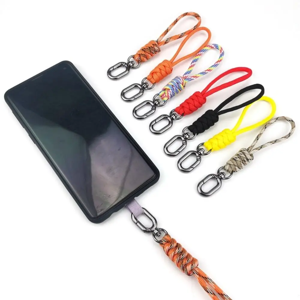 High Quality High Strength Paracord Keychain Lanyard 48cm 8 Styles Parachute Cord Keychain Neck Hanging Rope Outdoor Tool