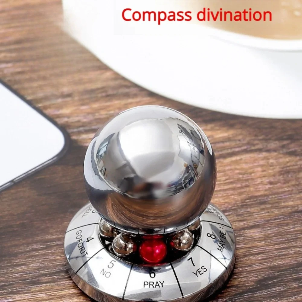 Fate Prediction Decision Ball Creative Trick Toys Novelty Office Decompressor Ball Birthday Gift Zinc Alloy Lucky Ball Rotating