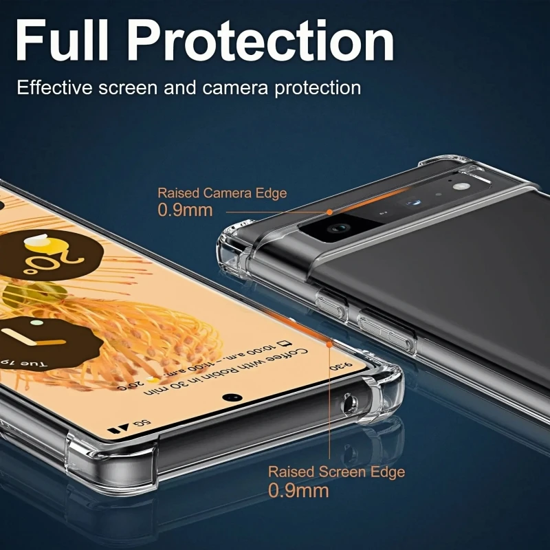 1.5MM Thick Air-Bag Clear Phone Case For Google Pixel 8A 8 Pro 6A 7A 6 7 Pro 5G Shockproof Cover Fundas image 6