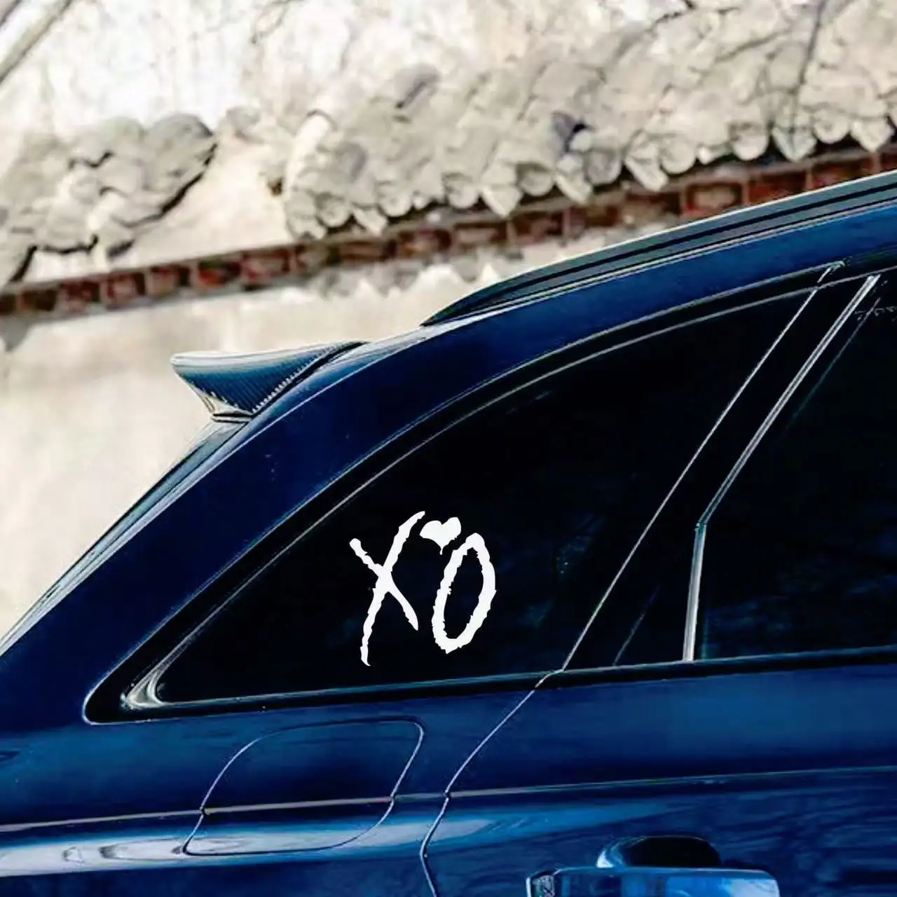 XO The Weeknd Black Brushstroke Heart Vinyl Decals Waterproof Fan Stickers Fit Car Motorcycle Window Bumper Laptop Decor