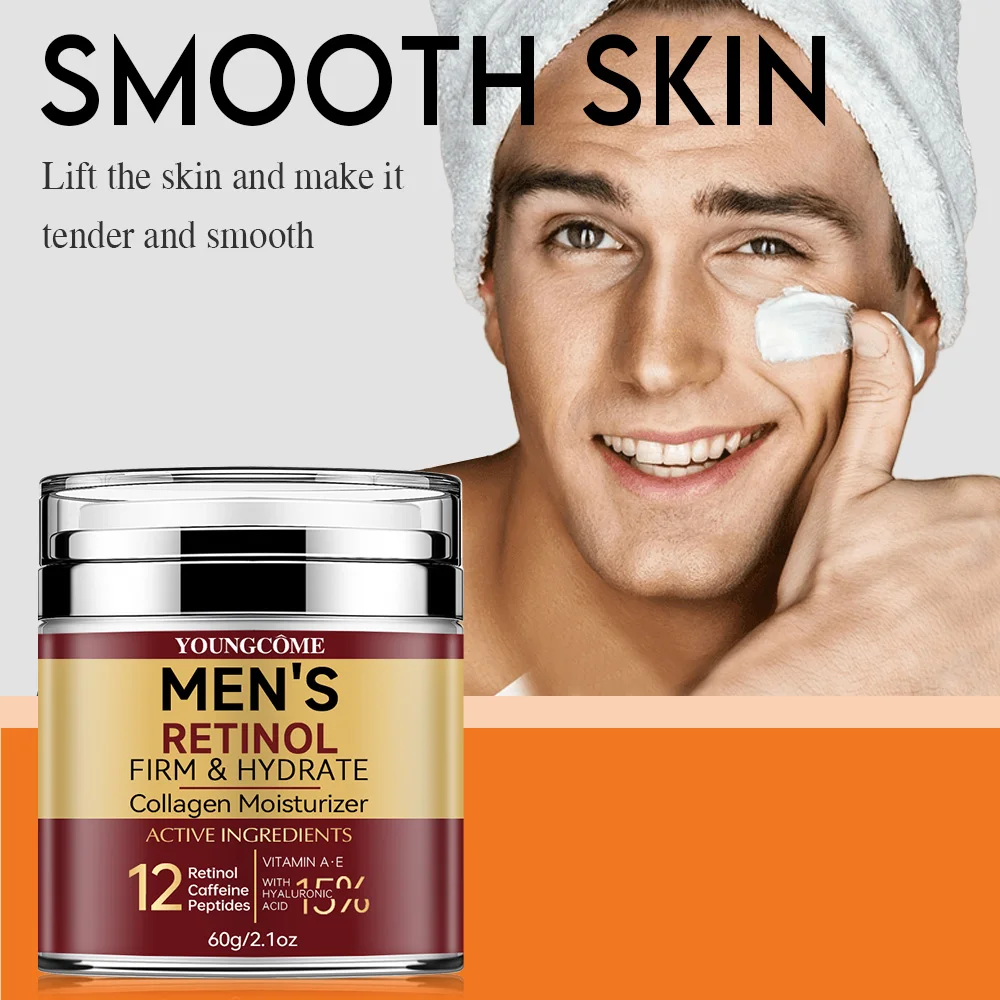 Men\'s Retinol Face Moisturizer Moisturizing Retinol Cream Anti-Wrinkle Aging Moisturizing Shrink Pores Whitening Smooth Retinol