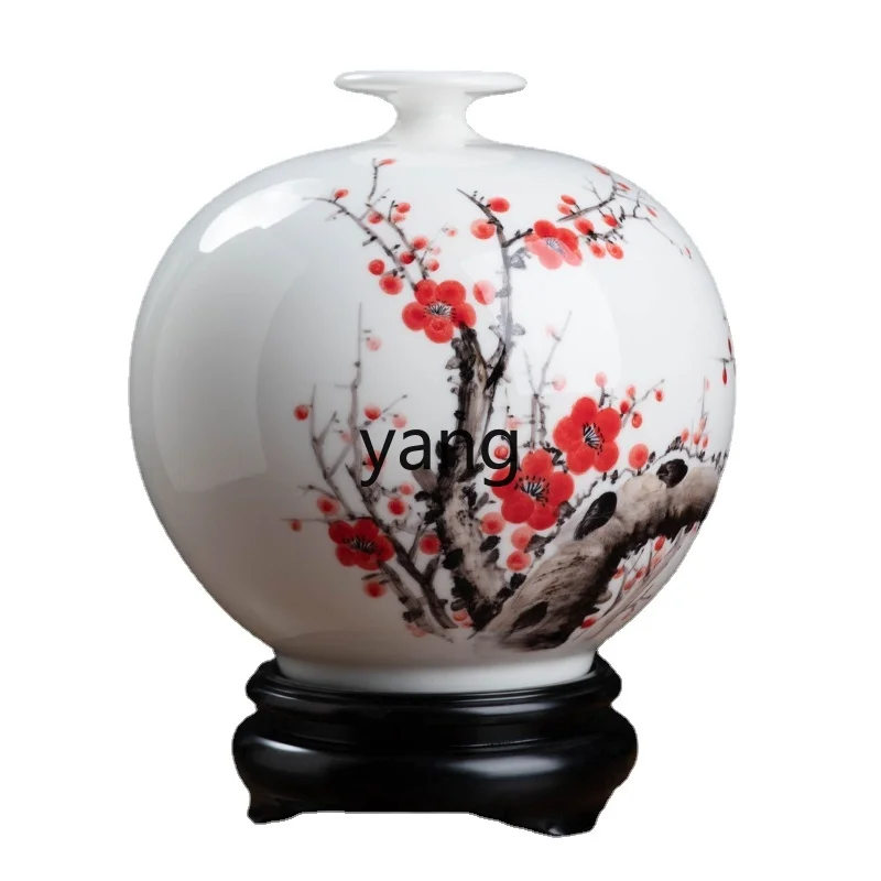 

L'm'm Chinese Hand-Painted Plum Vase Decoration Ceramic Decorations