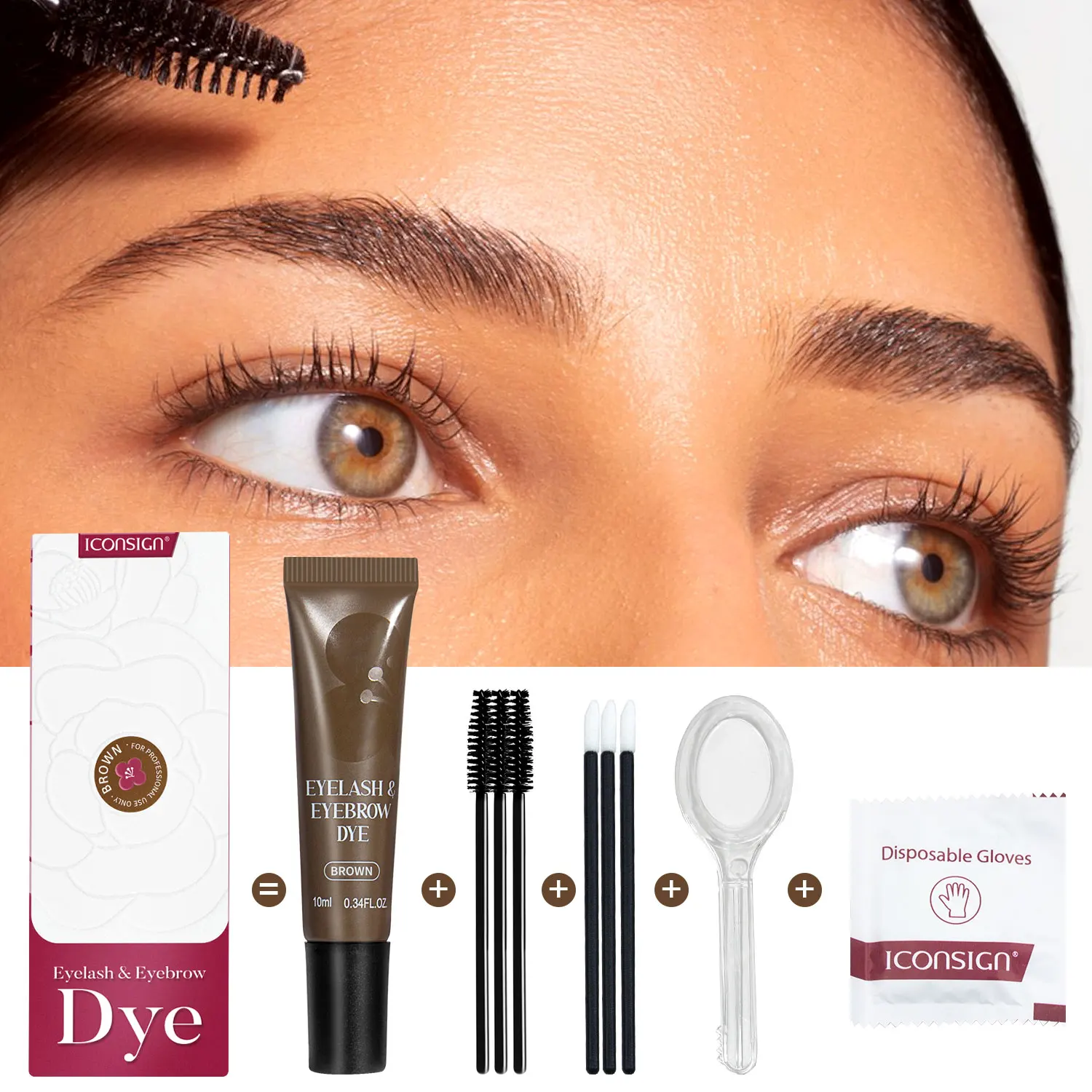 Coffee/Black/Brown Waterproof And Sweat Proof Eyebrow Tint Kit Semi Permanent Makeup - Natural Look, Styling For Men And Women