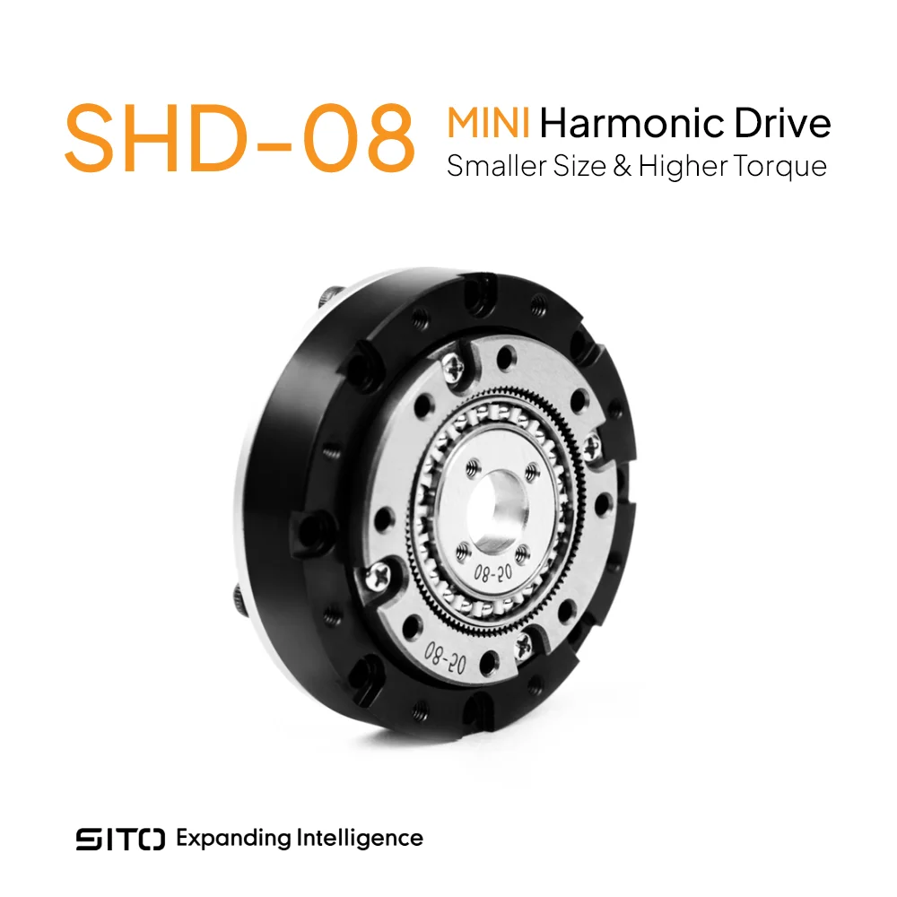 Sito SHD08 Mini Hollow Nema 11 BLDC Motor Speed Reducer 42mm Small Gearbox 100:1 Strain Wave Gear Harmonic Drive for Robot Arm