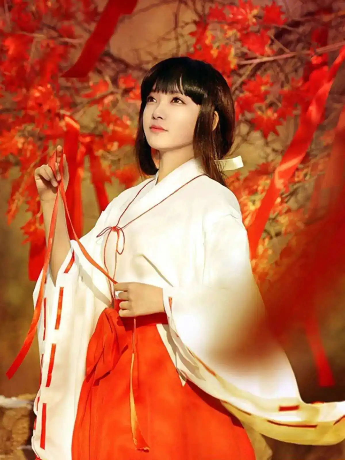 

Kikyo Witch Cosplay Costume Miyake Mifuye Cosplay Witch Costume Improved Furisode Kimono Halloween Witch Costume Full Set