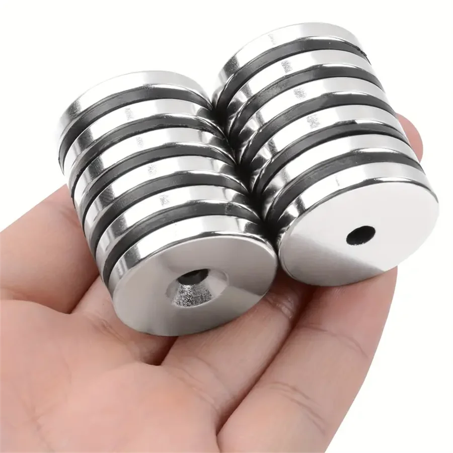 30*5-5mm Circular perforated magnet Super Strong Cup Magnets for install screws Neodymium Countersunk Hole Magnet