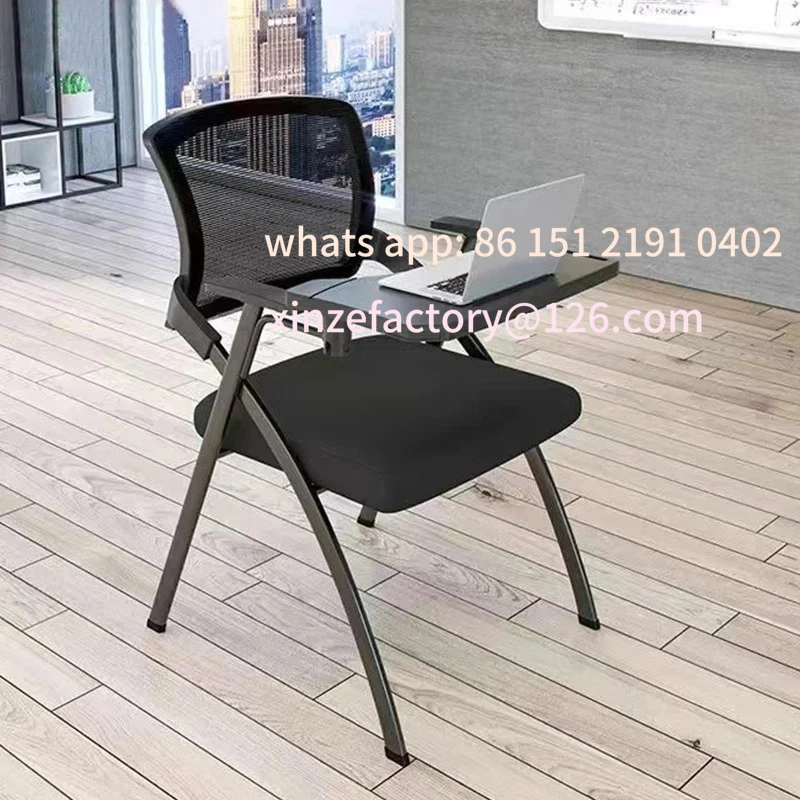 Customizable Folding training chair with desk board