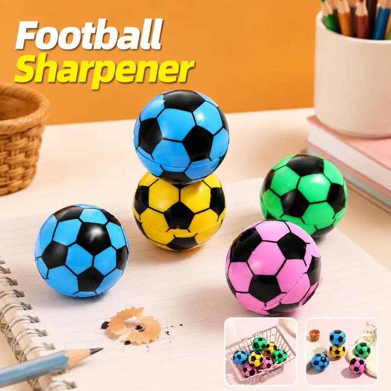 Football‑shaped Plastic Single‑hole Pencil Sharpener Creative Cartoon‑styled Cutter Lovely Portable Stationery Tool Creating