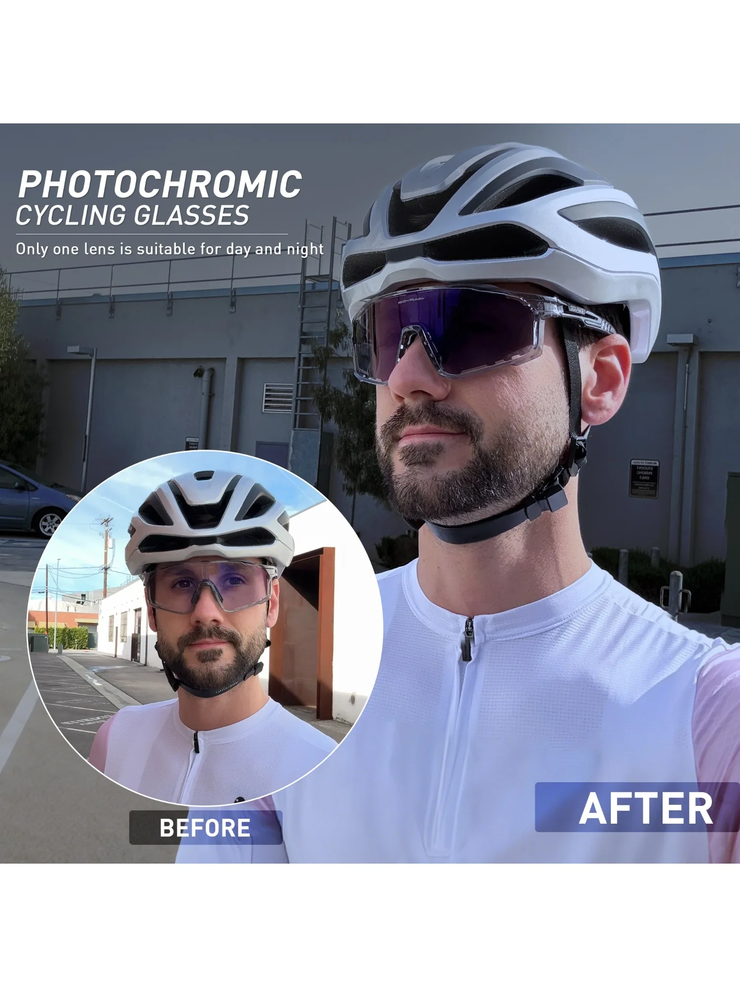 AliExpress kapvoe KAPVOE Photochromic Cycling Glasses MTB Bike Sports Sunglasses Men Bicycle Goggles UV400 Outdoor Eyewear Camping Accessories