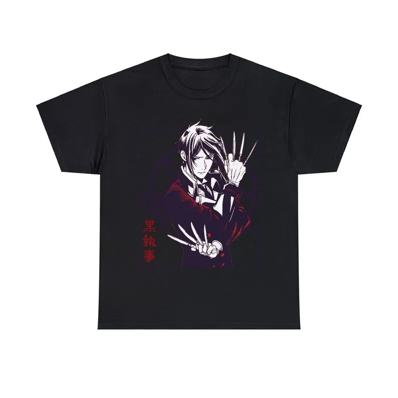 Black Butler Sebastian Kuroshitsuji Toboso Yana Japanese Anime Aesthetic Vintage Grunge Gothic Unisex Heavy Cotton Tee