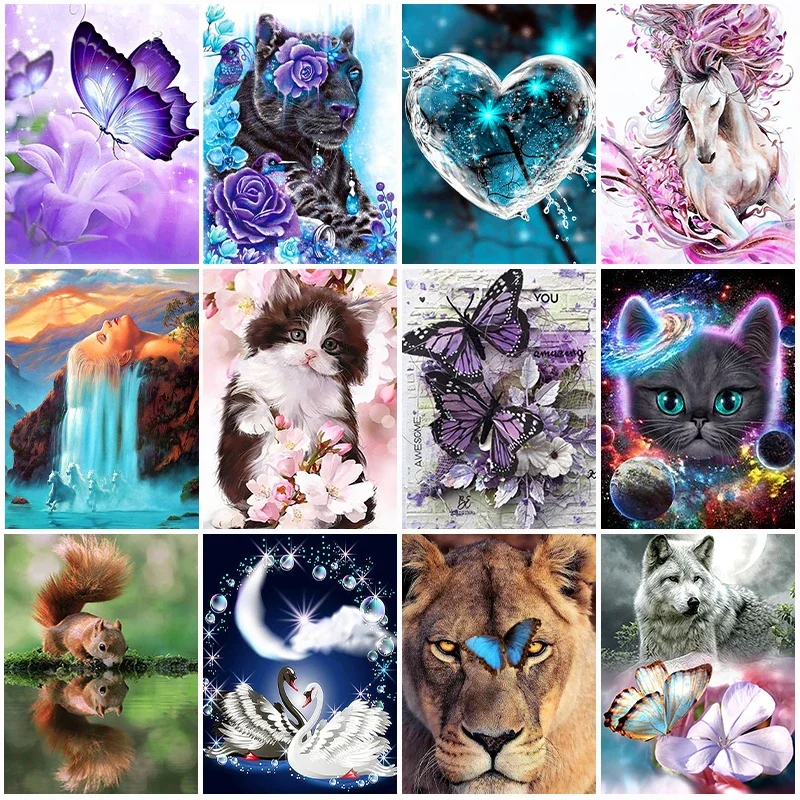 

5D алмазная живопись, животные, пейзаж, алмазная вышивка, вышивка крестиком, бриллиантовая мозаика, DIY ремесла, домашний декор, подарок