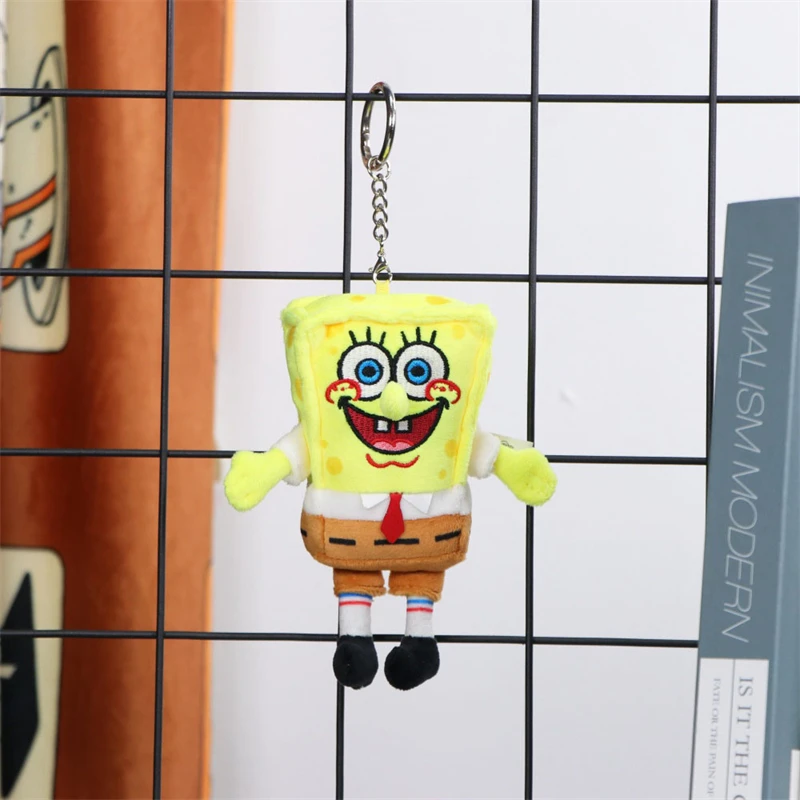 Original SpongeBob SquarePants Patrick Star Kawaii Plush Toys Keychains Cute Cartoon Gary Sheldon J Plankton Peluche Dolls Gift