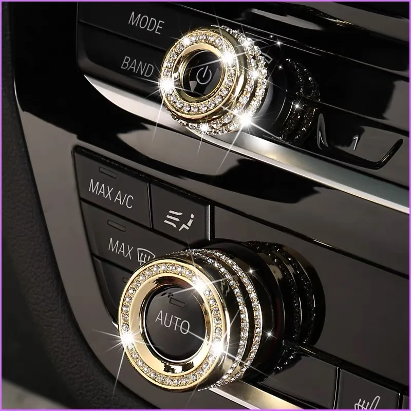 بلينغ حجم داخلي تكييف الهواء/مقبض التحكم الصوتي غطاء الكسوة لسيارات BMW 5 6 7 Series X3 X4 X5 X6 G31 F13 G12 G01 F15 F16