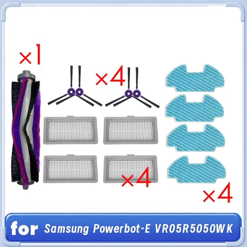 -A89Z 13 шт. для Samsung VR05R5050WK самоопорожняющийся робот-пылесос, боковая щетка, HEPA-фильтр, накладка для швабры