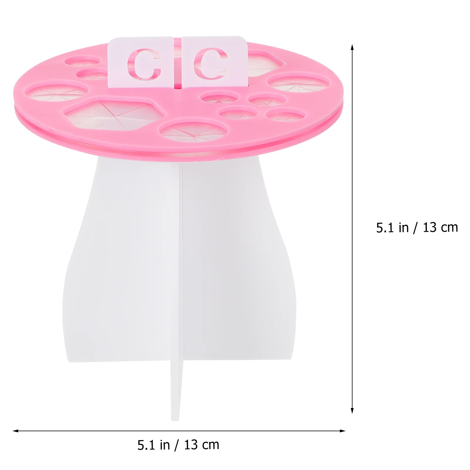 قطعة واحدة من رف تخزين المكياج، حامل فرشاة بسيط لتجفيف وتنظيم الفرش في المنزل أو الصالون، فرشاة إبداعية وردية