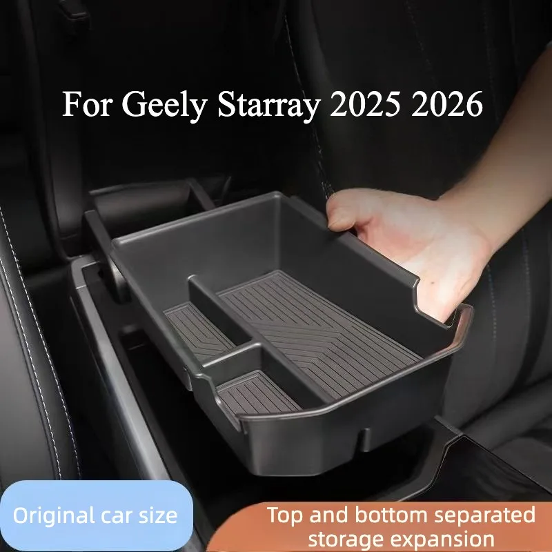 

For Geely Starray 2025 2026 Car Styling Center Console Armrest Storage Box Compartment Organizer Cover Upgrade Parts