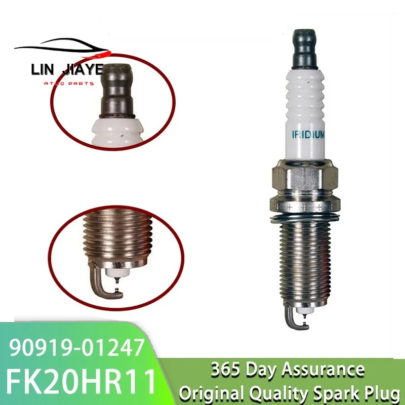 4/6Pcs Hot Sale Iridium Spark Plug 90919-01247 FK20HR11 For Toyota Camry Highlander RAV4 Lexus V6 3.5L Prado Venza 9091901247