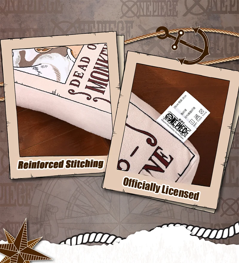 1 Stück Offizielles One Piece Wanted Poster Kissen, Doppelseitiges Anime-Dekokissen für Zuhause, Sofa, Büro, Schlafzimmer, Sammlerstück, Geschenk. – Detail 6