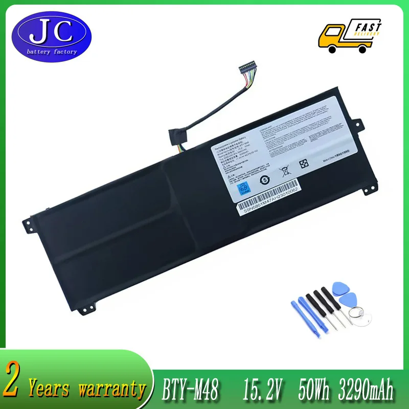 

JCLJF BTY-M48 4ICP5/41/119 Battery For MSI PS42 8M-211PH 8RB Prestige 8RA-044VN 8RC-001ES 8M-437 MECHREVO S1 i5 i7 3390mAh