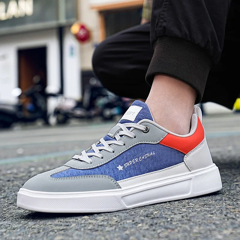 ELUVA Herren Canvas-Schuhe Hochwertige Atmungsaktive Schnürschuhe Große Größe 47 Komfortable Weiche Sohle Rutschfeste Casual Skateboard-Schuhe für Männer – Detail 10