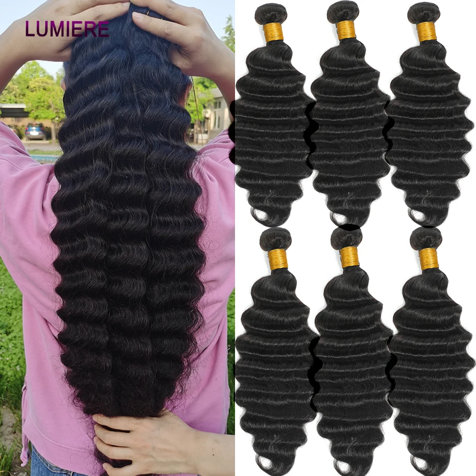 30 Inch Loose Deep Wave 100% Human Hair Double Weft Bundles Deal Curly Raw Hair Extensions Tissage Unprocessed Vietnamese Hair