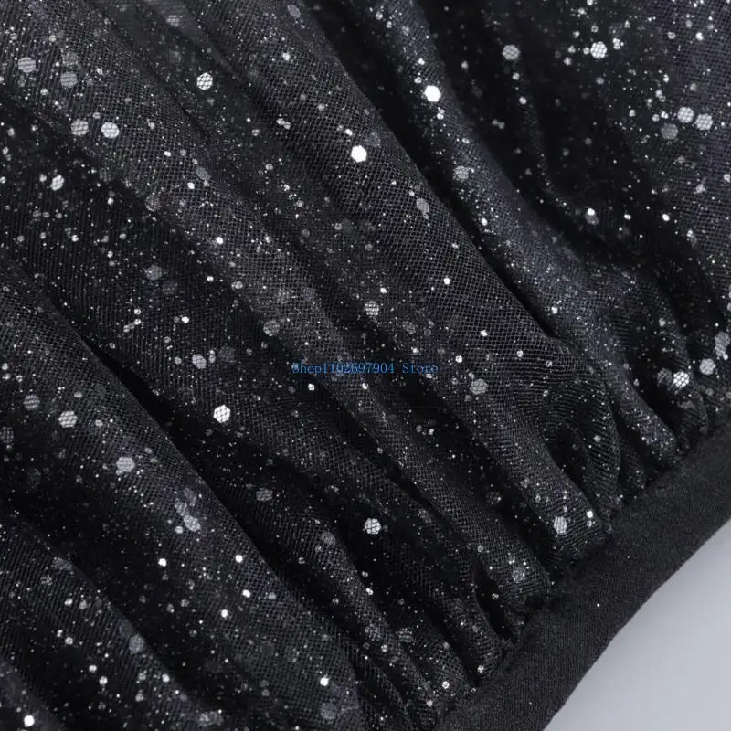 N7YF طوق منتفخ شبكي مزخرف، ياقة قابلة للإزالة، ديكورات تنكرية للمناسبات الخاصة #5