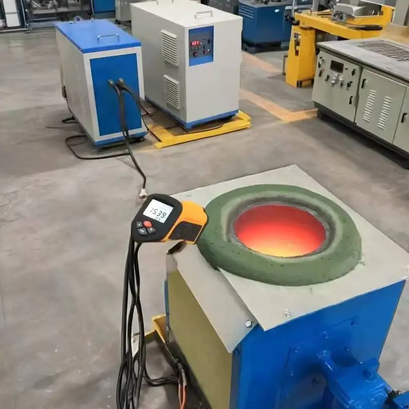 Induction Heating Crucible Furnace for Heat Treatment Casting Melting Motor Rotor Core High Temperature Smelting