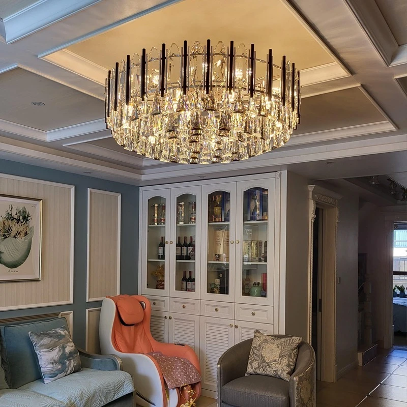 

Modern Luxury Led Crystal Chandelier Home Decoration Living Room Dining Room Bedroom Kitchen Bar Counter Villa Lighting Fixtures
