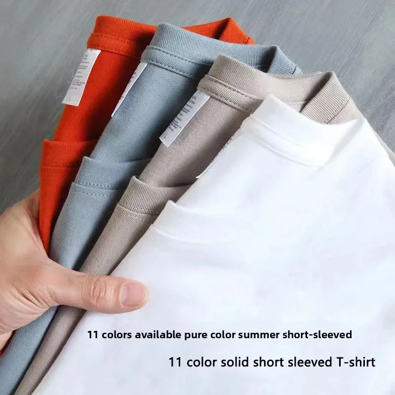 Neuer heißer Verkauf der Saison Herren Slim Fit Kurzarm T-Shirt reine Farbe vielseitig Sommer atmungsaktiv Rundhals Top Innenbekleidung C