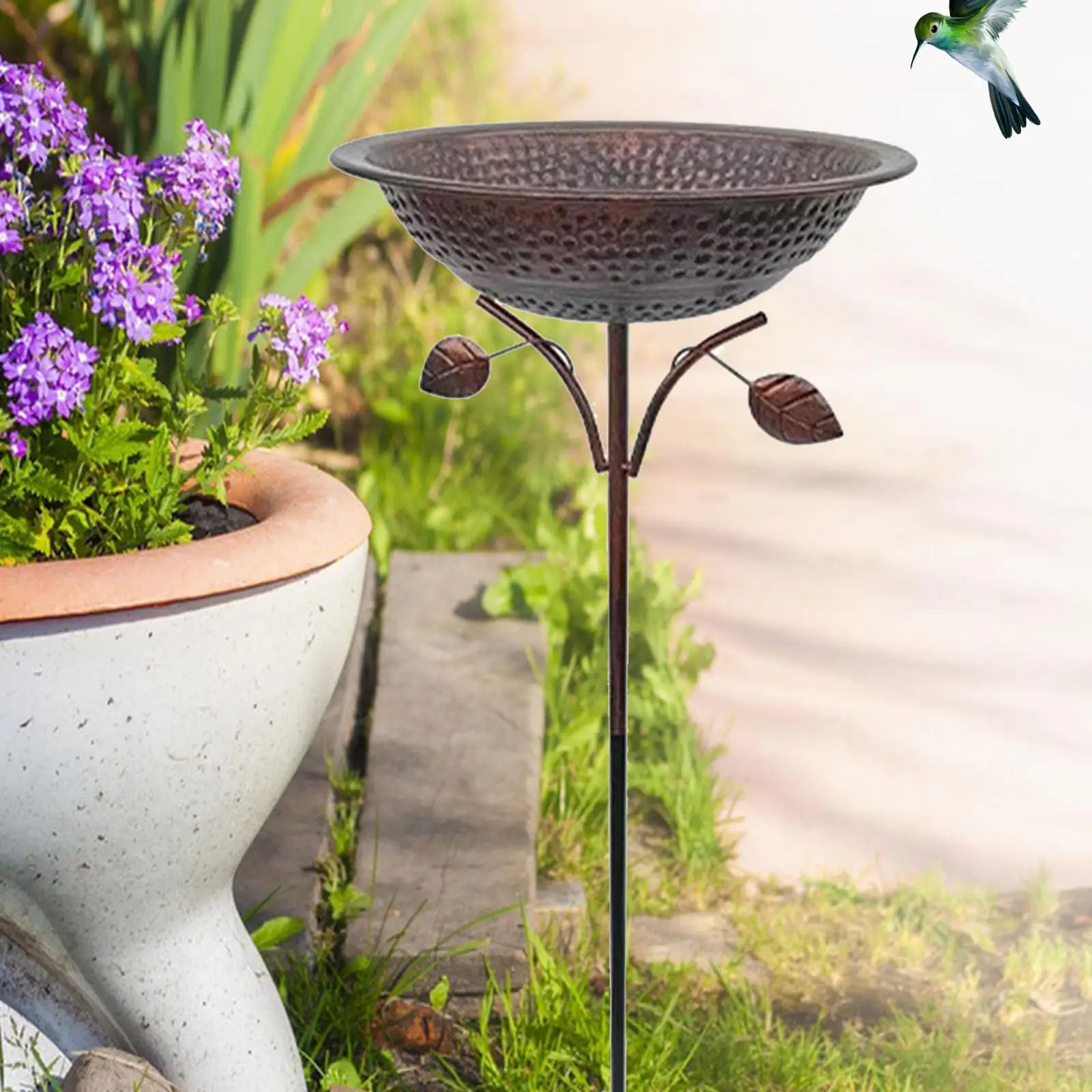 

Iron Bird Feeder Easy to Install Garden Decoration for Outdoor Farm Backyard