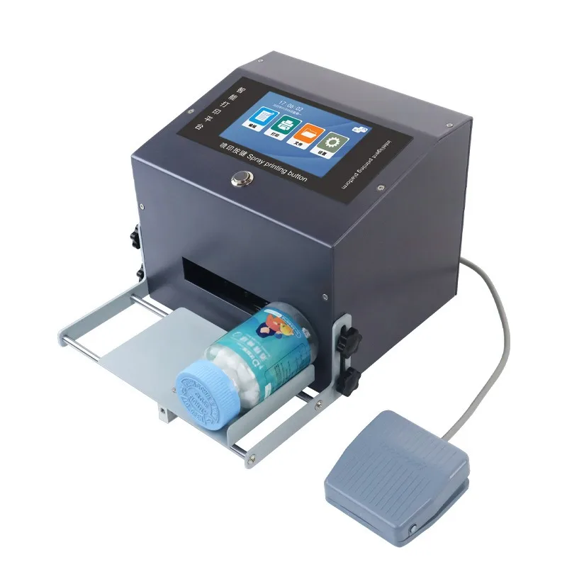 Concave and convex surface printing pesticide bottle cap QR code batch number inkjet printer y